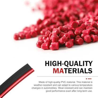 Car Interior Moulding Trim Strip, 32.8ft Electroplating Car Interior Filler Insert Strips for Door Dashboard, Molding Line, DIY Vehicle Interior Flexible Strip with Install Tool (Red)