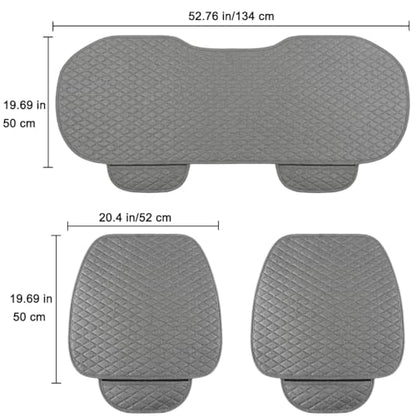 West Llama Linen Car Seat Covers,Bottom Seat Covers for Cars Include 1 Pair Front Driver Seat Pad Mat and 1 Rear Bench Cover Universal Fits 90% Vehicles,SUVs,Cars,Sedans(3Piece-Gray) - color: Gray, size: 2 Front Seat Covers+1 Rear Bench Seat Cover