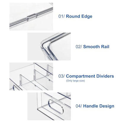 Fridge Organizers and Storage Pull Out Drawer, 2 Small - size: 2 Small
