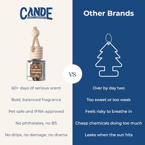 CE Craft Hanging Car Air Freshener – Fragrance Oil Diffuser with Essential Oils – Long-Lasting Aromatherapy Scents for Automobiles – 4 Pack, Masculine