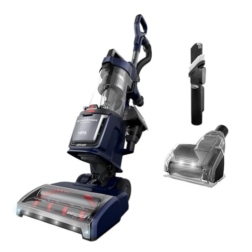 Bissell Pet Hair Eraser DualBrush Upright Vacuum with Two Brush Rolls, DualBrush Self-Cleaning Technology, HEPA Sealed Allergen System, Bright FurFinder Headlights, Lift-Off Pod, 42946 - style: Pet Hair Eraser DualBrush