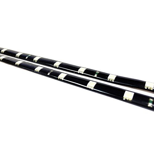 SOCAL-LED LIGHTING 60cm 24" White Flexible LED Strips High Power Bright 5050 12 SMD Car DRL Under Dash Accent Light, Waterproof, Cuttable, Pack of 2 - color: White, size: 24" (60cm)