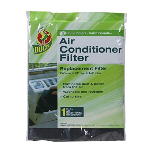 Duck Brand Replacement Air Conditioner Foam Filter, 24-Inch x 15-Inch x 1/4-Inch, 1285234 - style: 24” x 15” x ¼”