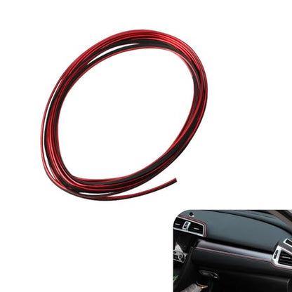 Car Interior Moulding Trim Strip, 32.8ft Electroplating Car Interior Filler Insert Strips for Door Dashboard, Molding Line, DIY Vehicle Interior Flexible Strip with Install Tool (Red)