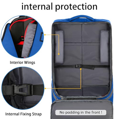 YOREPEK Car Seat Travel Bag for Airplane, Padded Carseat Travel Bag - color: Blue