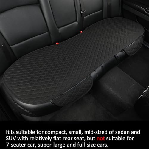 West Llama Linen Car Seat Covers,Bottom Seat Covers for Cars Include 1 Pair Front Driver Seat Pad Mat and 1 Rear Bench Cover Universal Fits 90% Vehicles,SUVs,Cars,Sedans(3Piece-Black) - color: Black, size: 2 Front Seat Covers+1 Rear Bench Seat Cover