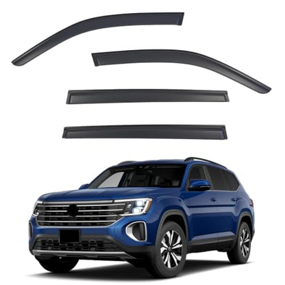 Window Visors Rain Guards Fits 2018-2026 Volkswagen (VW) Atlas - size: 2018-2026 Volkswagen Atlas