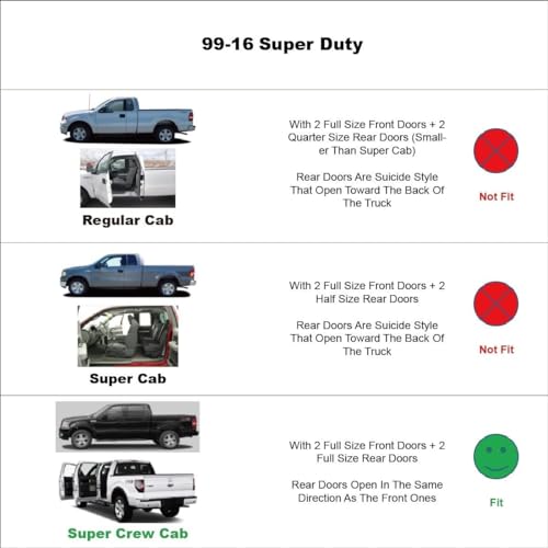 Window Visors for 99-16 F250/F350/F450/F550 Super Duty SuperCrew Cab 194953 - size: F250 In-channel SuperCrew Cab