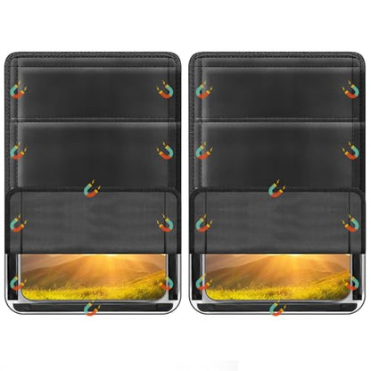 RV Door Window Shade Cover - Magnetic RV Blackout Window Cover with UV Protection and Privacy Features (25 * 16 in) Foldable Magnet Design, Waterproof Fabric (Black, 2 Pack (25"L x 16"W)) - color: Black, size: 2 Pack (25"L x 16"W)