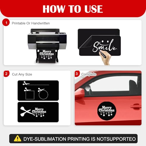 Thaibear Black Blank Car Magnets, 17" x 12", 2 Pack Car Door Magnets Signs for Vehicle, Rounded Corners Blank Flexible Magnet Sheet Stickers for Car to Advertise Business and Personalized Decal - size: 17"X12" 2pack