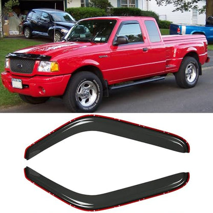 Window Visor Rain Guard for 93-11 Ford Ranger,94-10 Mazda B2300/B4000 92083 - size: For 1993-2011 Ranger