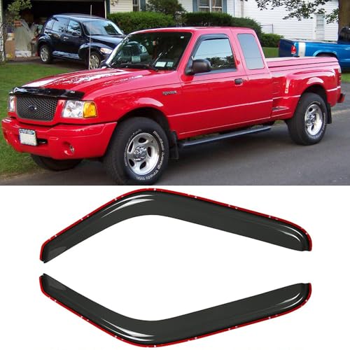 Window Visor Rain Guard for 93-11 Ford Ranger,94-10 Mazda B2300/B4000 92083 - size: For 1993-2011 Ranger