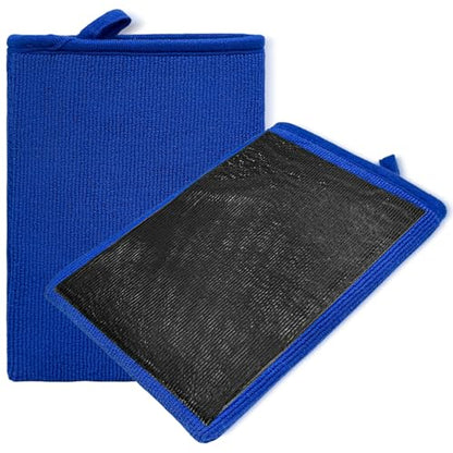 2 PCS Car Clay Mitt, Anti-Scratch Microfiber Auto Detailing and Polishing Clay Towel, Reusable Cleaning Clays Bar Glove for Cars SUVs Motorcycles, Car Accessories (Blue) - color: Blue