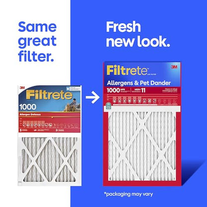 Filtrete 16x25x1 Air Filter, MERV 11, MPR 1000, 6 HVAC Filters - size: 16x25x1