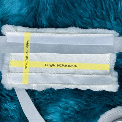 AOGELAN 2 Pack Fluffy Fuzzy Genuine Sheepskin Car Seat Belt Cover Pad Blue - color: Blue
