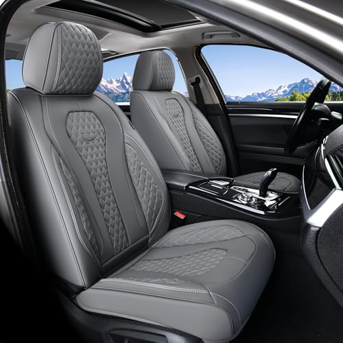 Coverado Seat Covers, Car Seat Covers Full Set, Gray Car Seat Cover, Car Seat Cushion Waterproof, Car Seat Covers Front Seats Back Seat Covers, 8839 Car Seat Protector Universal Fit Most Cars - color: Gray-N, size: FullSet
