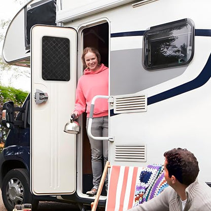 RedCall Rv Door Window Shade,Foldable Camper Sun Shade Windshield Blackout Cover,RV Accessories Fits for RV Interior Door Window 16 x 25 inch - size: 16" x 25" Black