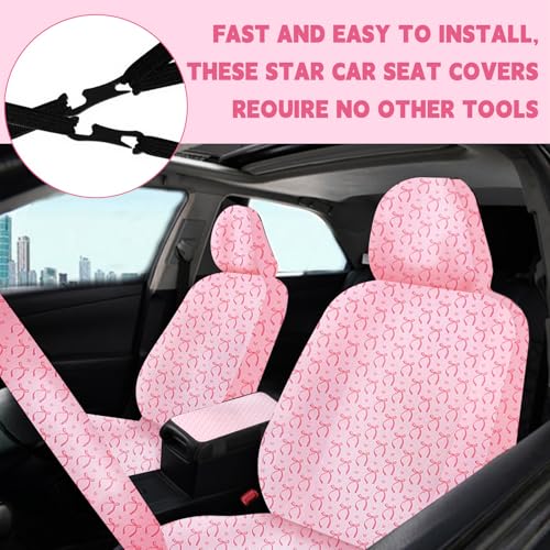 15 Pcs Pink Butterfly Car Steering Wheel Cover Center Console Armrest Pad Headrest Seat Belt Cover Handbrake Cover Keychain Coaster Full Set Car SUV - color: Pink Butterfly