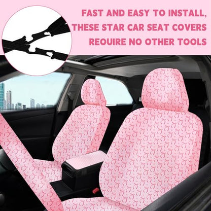 15 Pcs Pink Butterfly Car Steering Wheel Cover Center Console Armrest Pad Headrest Seat Belt Cover Handbrake Cover Keychain Coaster Full Set Car SUV - color: Pink Butterfly