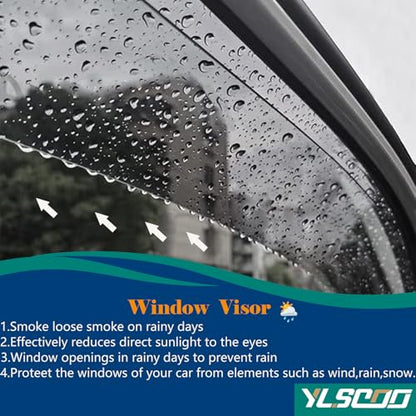 Window Visors Rain Guards Fits 2014-2020 Impala (EXCLUDES Limited) - size: 2014-2020 Chevy Impala