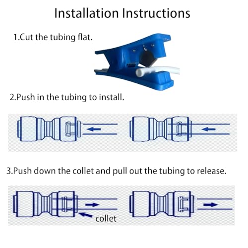 NSF 1/4" inch Water Line Power-Free Auto-Top-Off System with Float Valve, Vacuum Flow Regulator Automatic Water Level Controller for Marine Aquariums. - style: 1/4"(7pcs+30feet)