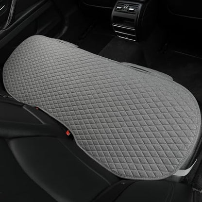 West Llama Linen Car Seat Covers,Bottom Seat Covers for Cars Include 1 Pair Front Driver Seat Pad Mat and 1 Rear Bench Cover Universal Fits 90% Vehicles,SUVs,Cars,Sedans(3Piece-Gray) - color: Gray, size: 2 Front Seat Covers+1 Rear Bench Seat Cover