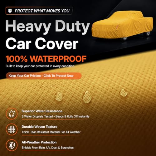 Waterproof Heavy Duty Truck Cover Custom Fit Chevy C10 1960-1987 Regular Cab Long Bed(8'), Full Exterior Covers with Cotton Liner and Breathable Ventilation Mesh, Car Cover with Zipper - size: Custom fit Chevy C10 Regular Cab LB 1960-1987
