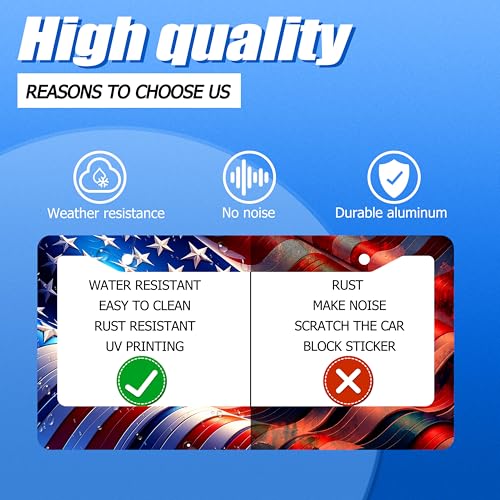Patriotic American License Plate Frame Stainless Steel Car Accessory 6x12 - color: Watercolor American Flag Pattern