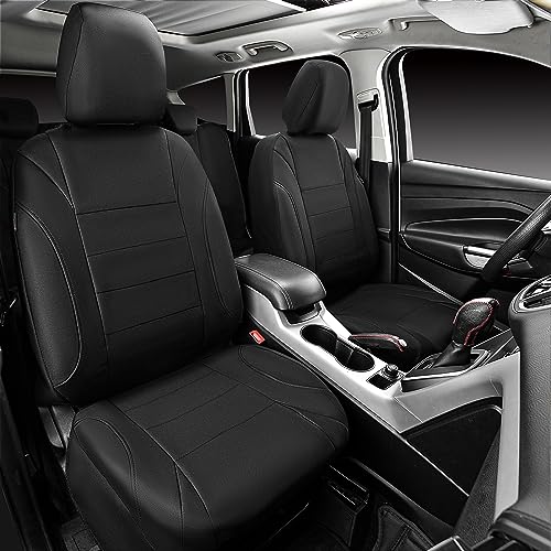 CAR PASS Neoprene Waterproof Seat Covers, Universal Fit Black Full Sets, Protective Interior Covers for Auto SUV, Vans, Sedans, Trucks - color: Black Full Sets