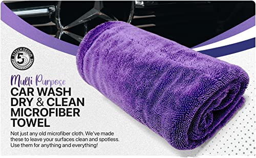 Motors Fast Drying Towels for Cars 31"x20" Car Wash Dry & Clean Microfiber Towel Twist-Loop Pile for Faster One-Pass Vehicle Cleaning Detailing Trucks SUVs Boats Superior Absorbency GSM1600