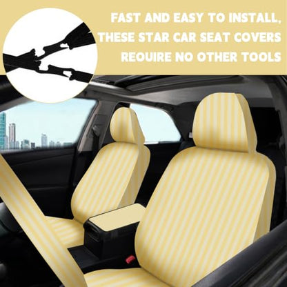 15 Pcs Car Steering Wheel Cover Center Console Armrest Pad Headrest Seat Belt Cover Handbrake Cover Keychain Coaster Full Set Car SUV (Yellow and White) - color: Yellow and White