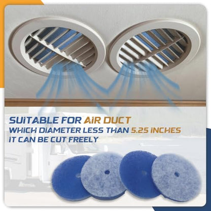 10 Pack 5.25” Round RV Air Conditioner Filters w/Central Hole