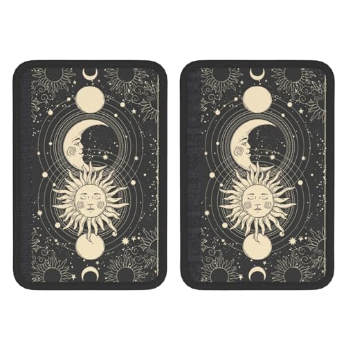 Vintage Sun Moon Stars 2PCS Car Seat Belt Cover – Super Soft Seatbelt Shoulder Protection Cushion, Comfortable Car Seat Belt Strap to Protect Your Neck and Shoulder