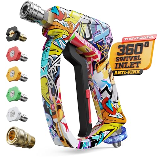 Short Pressure Washer Gun with Swivel, Power Washer Gun - size: 360° Swivel