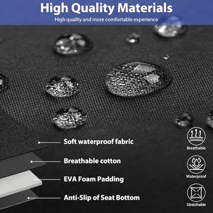 CAR PASS Neoprene Wetsuit Seat Covers, Waterproof Car Seat Covers Front with 5mm Composite EVA, Universal Fit for Car,Sedan SUV Trucks Anti Slip, Airbag Compatible(Black and Blue - color: Blue