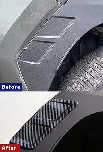 ERIDANUS Auto Accessories Fit for Hyundai TUCSON 2023 2022 Rear Wheel Eyebrow Fender Trim Cover (Carbon Fiber Rear) ABS 2PCS - color: Carbon Fiber Rear
