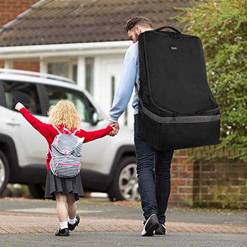 YOREPEK Padded Car Seat Travel Bag Backpack, Toddler Travel Essentials - color: Black