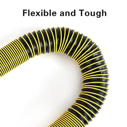 10FT RV Sewer Hose with Bayonet Fittings and 4-in-1 Adapter Elbow - color: Yellow, size: 10FT