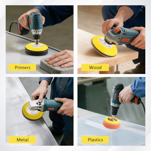 131 Pcs 3 Inch Sanding Discs Drill Polishing Kit, Drill Sanding Attachment
