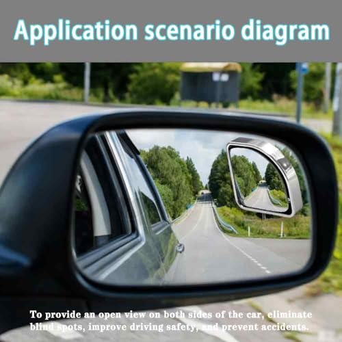 2PCS Blind Spot Mirror, Increase The Field Of View 360 Degrees To Adjust The Blind Spot And Avoid Driving Blind Spots, Suitable For Most Vehicles (Bright Silver) - color: Bright Silver