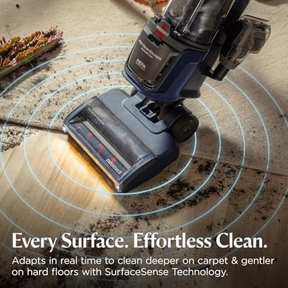 Bissell Pet Hair Eraser DualBrush Upright Vacuum with Two Brush Rolls, DualBrush Self-Cleaning Technology, HEPA Sealed Allergen System, Bright FurFinder Headlights, Lift-Off Pod, 42946 - style: Pet Hair Eraser DualBrush