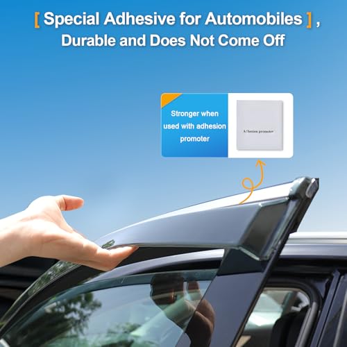Sze Rain Guards Compatible with 2025 2026 Nissan Kicks Side Window Deflectors Anti-Rain Window Visors with Tape 304 Stainless Steel Trim–Noise Reduction & All-Weather Protection Outside Channel-4pcs - size: For Nissan Kicks 2025+