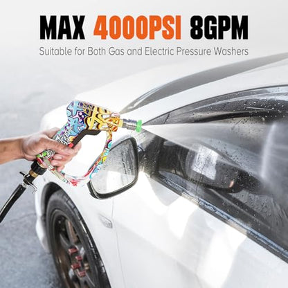 Short Pressure Washer Gun with Swivel, Power Washer Gun - size: 360° Swivel