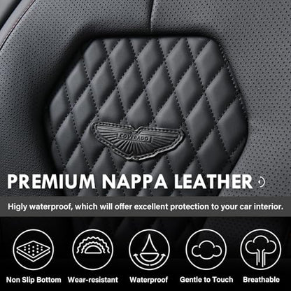 Coverado Seat Covers, Car Seat Covers Front Seats, Black Car Seat Cover, Waterproof Car Seat Covers, Car Seat Cushion, Front Car Seat Covers Leatherette Car Seat Protector Universal Fit Most Cars - color: Black, size: FrontPair