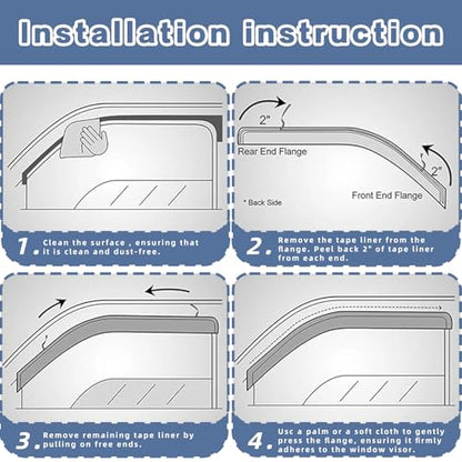 Window Visors Rain Guards Compatible with 2020-2026 Kia Telluride - size: 2020-2026 Kia Telluride
