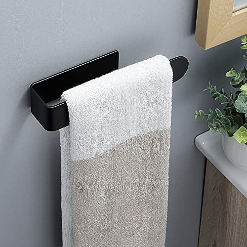 Taozun Black Towel Bar 2 Pack Hand Towel Holder Stainless Steel Towel Rail - color: Black, size: 8-inch(2 Pack)