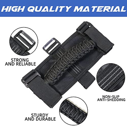 ATV SXS Golf Cart UTV Roll Bar Grab Handles for 1.5"-2" Roll Cage - color: 2 Pack Black, size: 1.5”-2.0” Roll Bar, style: Classic Grab Handles