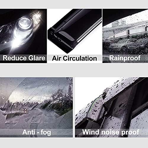 Window Visors Rain Guards for 2009-2014 Ford F150 Supercrew/Crew cab 94155 - size: 4pcs 2009-2014 F-150 SuperCrew Cab (Outside Mount)