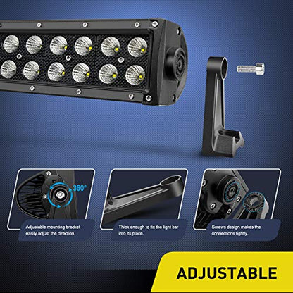 Nilight - NI07B-120W 22" 120w LED Light Bar Flood Spot Combo Driving Lights Fog Lamp off road led lights for SUV ATV Truck 4x4 Boat ,2 Years Warranty - size: 22Inch 120W Light
