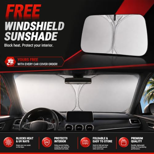 SUV Car Cover Custom Fit Toyota RAV4 (2005-2026), 100% Waterproof All-Weather Car Covers, Outdoor Full Exterior Cover with Winter, Sun, Rain and UV Protection with Windshield Sun Shade - size: Custom fit Toyota RAV4